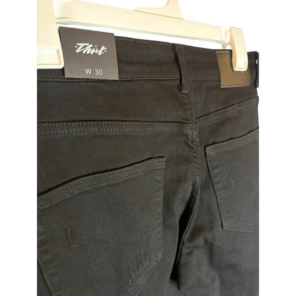 THRT Black Paisley Embroidered Skinny Jeans NWT, SZ 30 - Picture 2 of 7